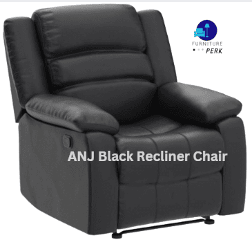anj black recliner chair