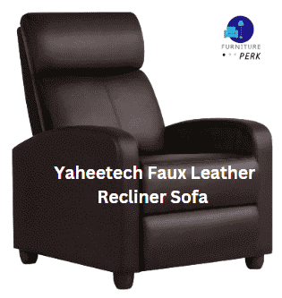 yaheetech faux leather recliner sofa