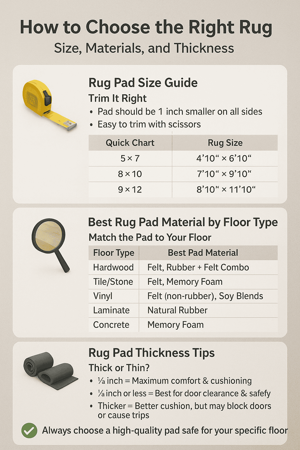 🚪How to Choose the Right Rug Pad: Complete Guide - Furniture PERK