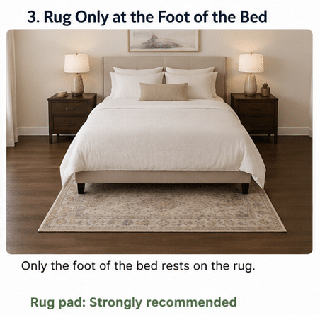 Rug Only at the Foot of the Bed